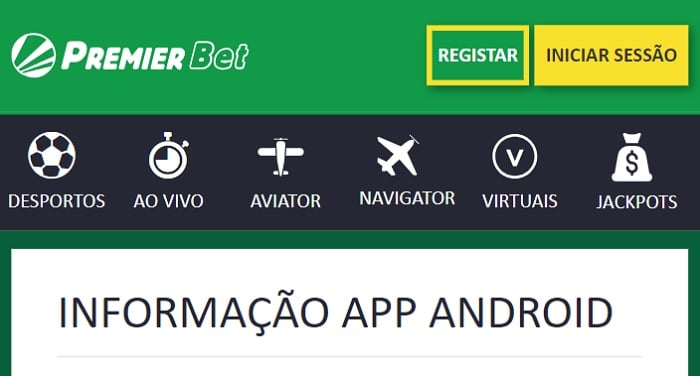 Instalar o Aplicativo Premier Bet