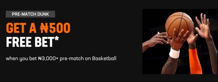 Basketball - Get a ₦500 Free Live Bet Every Week