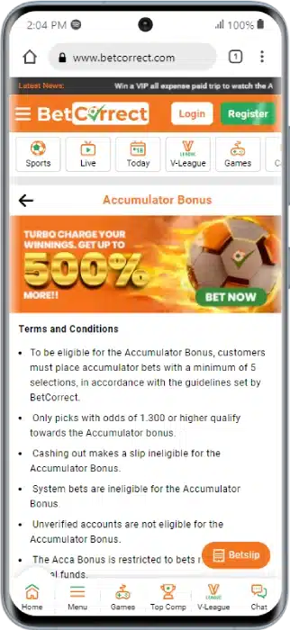 Accumulator BetCorrect