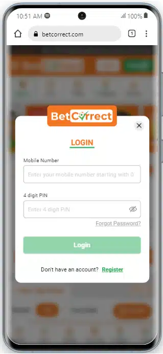 BetCorrect Login