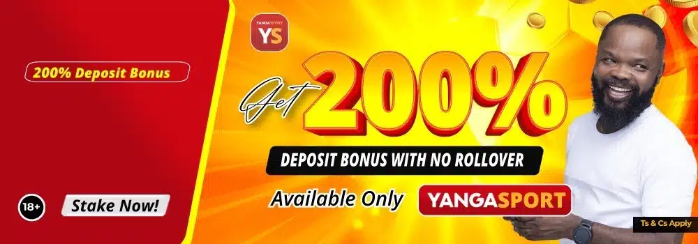 YangaSport - GET 200% BONUS ON YOUR FIRST 2 DEPOSITS